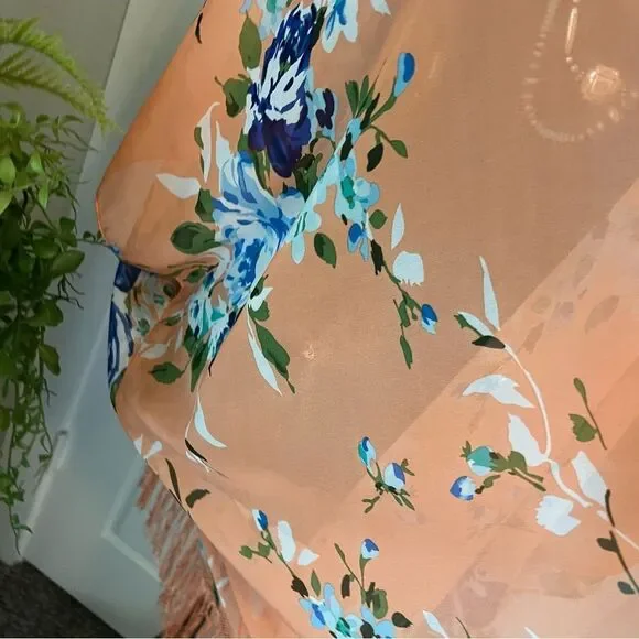 Soul Young Leopard & Floral Open Front Fringe Hem 2 Kimono Duster Blouses O/S - Picture 12 of 16